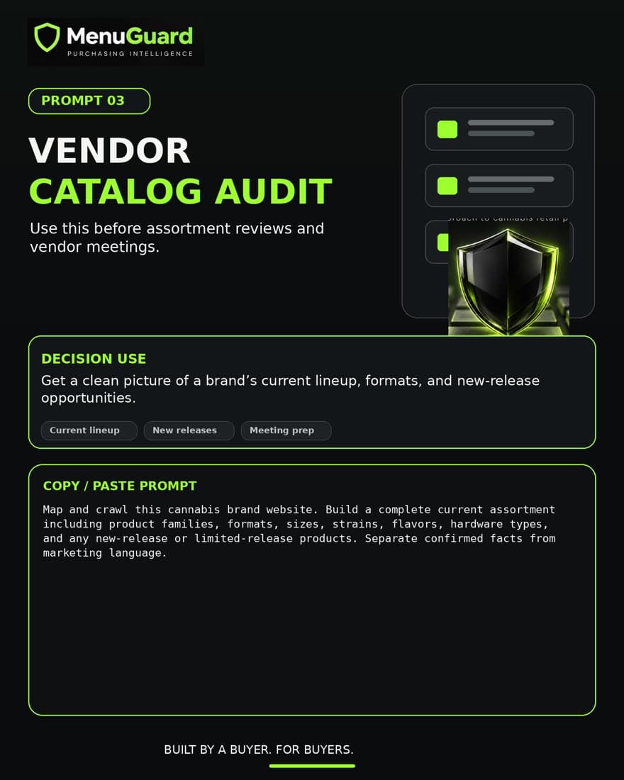 Buyer Guide page 5: Vendor Catalog Audit