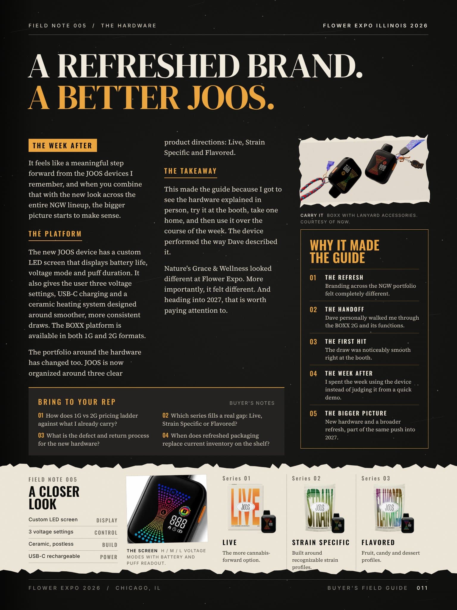Field Note 005, Nature’s Grace & Wellness / JOOS: right page
